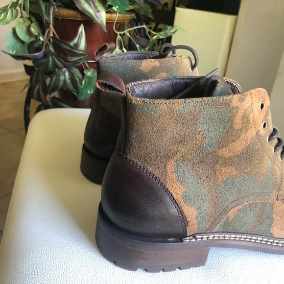 Mark Nason ithica camo leather lace-up boots 11 - Picture 4 of 15
